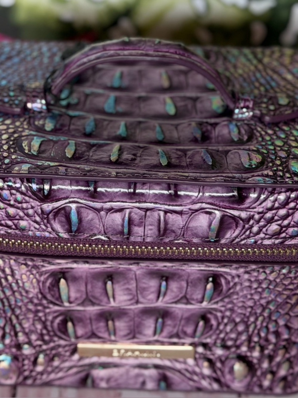 Brahmin Small Charmaine Passion Purple Melbourne Leather NWT price firm